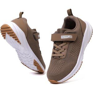 👑Boys Running Athletic Khaki Sneakers Sport Breathable Tennis Comfort Shoes